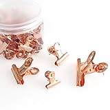 Rose Gold Metal Push Pin with Clip for Cork Boards - Bulletin Boards and Cubicle Walls Great Alternative（25pack）