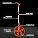 SILVEL 12 Inch Measuring Wheel, MAX9999FT Measuring Wheel in Feet and Inches, One key to Zero Rolling Tape Measuring Wheels, Orange