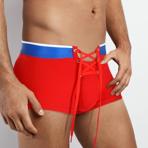 3 Pcs Summer Men's Lingerie Cotton Tie Rope Cute Boxer Brief Colorful Underwear for Halloween Christmas Sport Gifts for Men2