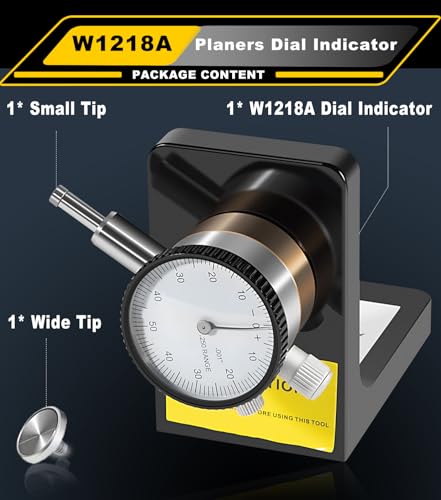 W1218A Planers Dial Indicator 360 Degree Durable Powerful Magnetic Base for Planers Jointers Woodworking Set Up Easy Height Gauges Accurate ±.001-Inch - Image 6