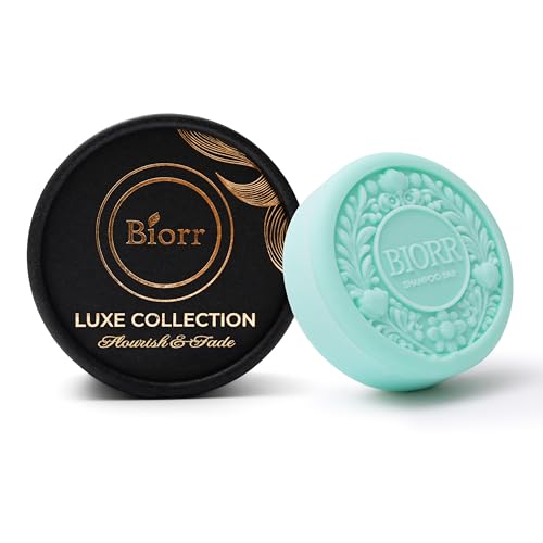 BIORR Scalp Detox Shampoo Bar - Clarifying Deep Cleanse with Kaolin Clay & Castor Oil - Removes Buildup, Balances Oil - Vegan Sulfate-Free Natural Solid Shampoo for All Hair Types - 3.52oz