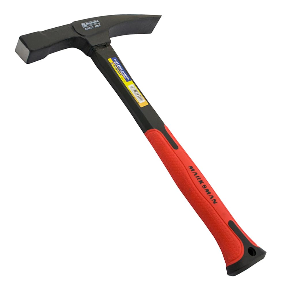 Bargains-Galore Black 24Oz Masons Hammer Brick Masonry - Builders Hand Tools, Strong Handle Grip, Block, Bricklayer | Strong, Robust, Builders, Constructors, Hand Tool