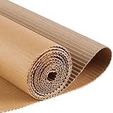 Corrugated Cardboard Roll,66 x 17 Inches Corrugated Paper,Single Face Thick Cardboard Roll for DIY,Crafts,Gift...