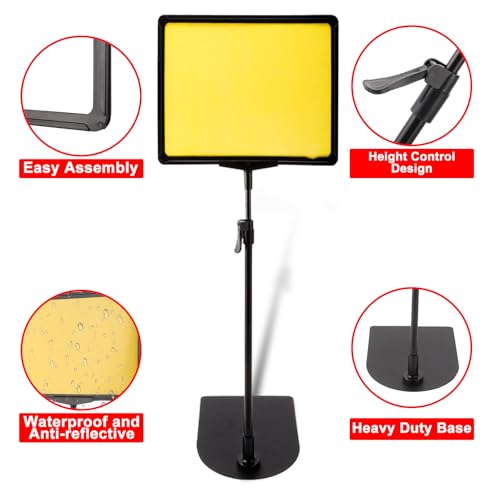 Support panneau A4 pivotant DAJAVE avec hauteur modulable pour événements - 4