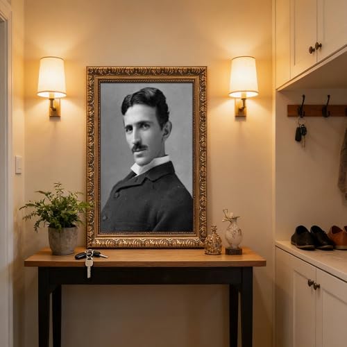 Impression sur toile Nikola Tesla 61x91,4 cm avec cadre suspendu WCYB - 5