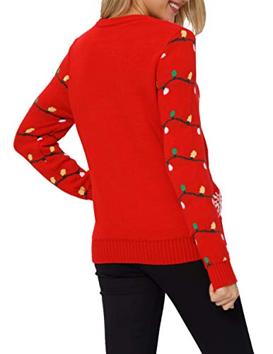 Ventelan Women's Christmas Sweater Funny Christmas Tree Ugly Pullover Snowflake Long Sleeve Sweater Shirt #TOP2