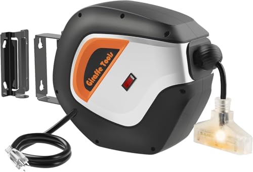 Giraffe Tools Retractable Power Cord Reel, 50ft...