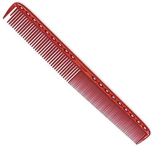 YS Park 335 Extra Long Fine Cutting Comb 8.5" In Transparent RUBY RED
