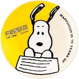 「 PEANUTS (ピーナッツ)」 スヌーピー 75th 小皿 豆皿 しょうゆ皿 直径9cm 子供 女性 雑貨 グッズ 食器 日本製 イエロー SN2205-333
