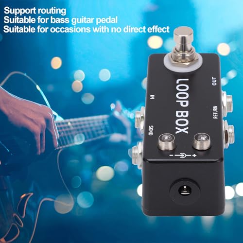 HERCHR Mini Loop Box Guitar Loop Effect Pedal Electric Guitar Amplifier Footswitch True Bypass Loop Switcher Guitar Looper Electric Loop Pedal Station for Electric Guitars & Bass - Image 4