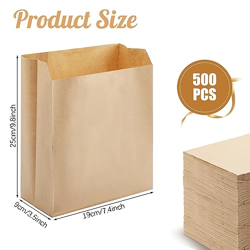Tenceur TENCEUR-BAGS-0157 500 Pcs Waxed Sanitary Napkin Disposal Bags 7.5'' X 10'' X 3.5'' Kraft Feminine Hygiene Liner Bag Paper Bags For Commercial Business Personal Restroom Bathroom Janitorial Dispenser thumb #1