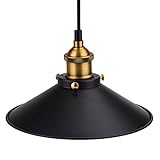 Esoes Vintage techo - Vintage Industrial Chandelier Cage Retro Lámpara de techo Metal Pantalla para Base E27, Negro (Exclud de la bombilla)