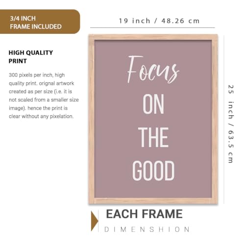 Image of kotart Motivational Quote wall Paintings with Frame for Home Decoration - Painting Living Room Bedroom Office hanging frames Set of 6 Multicolo (19X25 Inch, H)