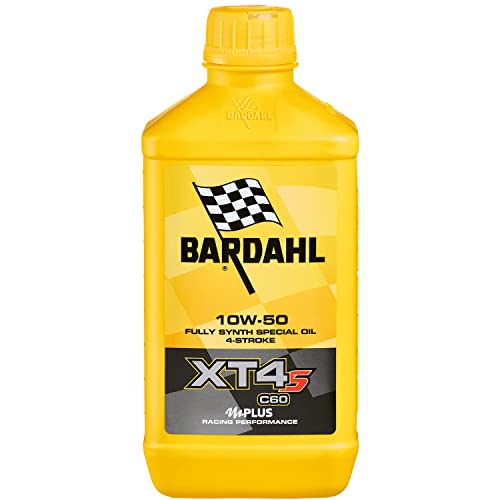 Huile moto Bardahl XTS C60 10W50 pour vos longs trajets routiers 4T