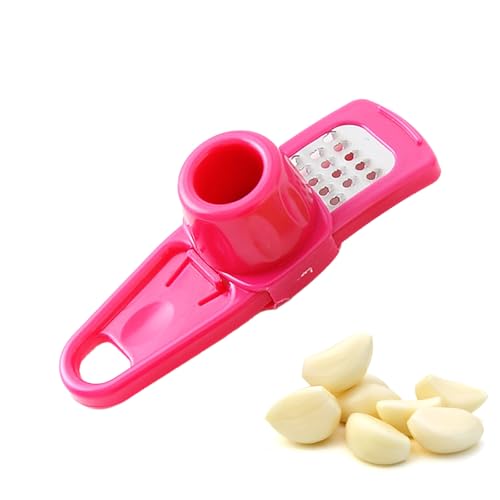 Image of 1PCS Garlic Crusher Tool, Manual Garlic Masher with Detachable Design for Kitchen Cooking, Household, and Food Preparation(Red,F)
