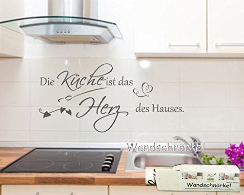 Wandtattoo Küche**Die Küche ist das Herz des Hauses Wandspruch Wandsticker (60cm x 30 cm) Cover