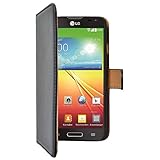 Aus robustem Material Slabo Flip Case Cover in Bookstyle für LG L90 - TOP QUALITÄT - schwarz  Black