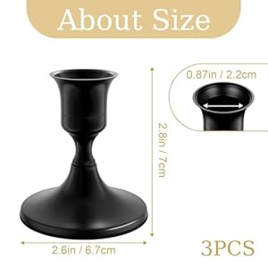 Black Taper Candle Holders Set of 3, Vintage Metal Candlestick Holders for Dinner Room Table Centerpiece or Mantel Wedding Party Decor Black Taper Candle Holders Set of 3 Vintage Metal Candlestick Holders for Dinner Room Table Centerpiece or Mantel Wedding Party Decor