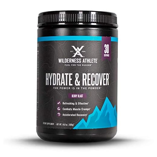 Wilderness Athlete - Hydrate & Recover | Liquid Hydration Powder Electrolyte Drink Mix - Recover Faster with Bcaas - Hydrate Powder with 1000mg of Vitamin C - 30 Serving Tub (Berry Blast)