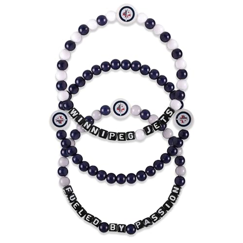 FOCO Winnipeg Jets NHL 3 Pack Beaded Friendship Bracelet