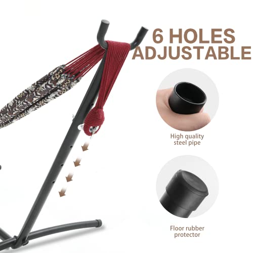 image for PNAEUT Double Hammock with Space Saving Steel Stand Included 2 Person 