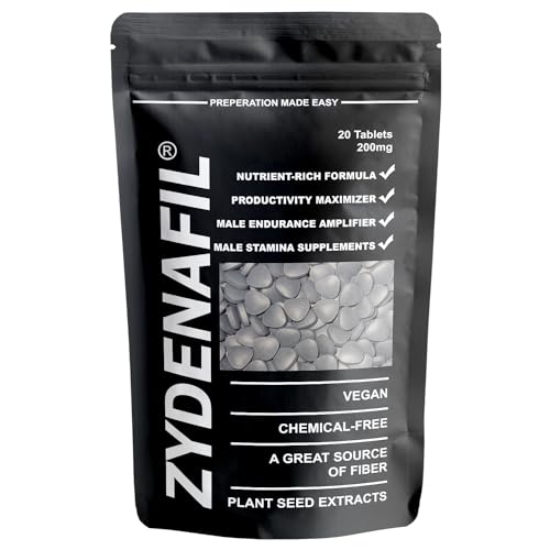 Zydenafil 200 mg | 20 Tablets | 100% Herbal Food Supplement | Fast Acting | Ginseng Maca | Energy and Stamina Support | Made in UK Pills Men