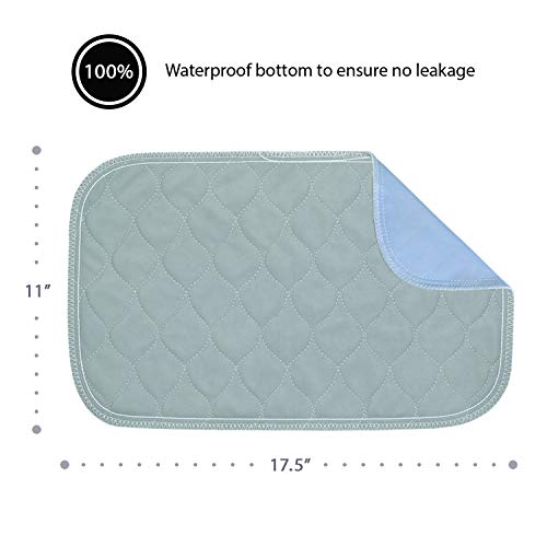 rocket & rex Dog Pee Pads. Washable, Reusable, Waterproof and Absorbent, Better for The Environment, Protects Floors and Rugs. Easy Cleanup. (Grey, (2-Pack) 17.5 x 11) - Thumbnail 2
