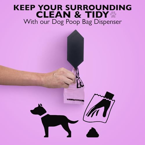Image of Dog Poop Bag Dispenser, Stainless-Steel and Powdercoated Black with Magnetic Door Latch, Indoor and Outdoor Rated, (Holds 8-9 Rolls-Not Included), 7.75 inch x 3.25 inch, Black