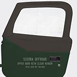 Sierra Offroad Replacement Upper Door Skins for Jeep Wrangler TJ 1997-2006, Diamond Vinyl, Khaki