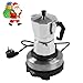 SOPERIT Cafetera Italiana Eléctrica 150 ml para 3 Tazas Espresso Cafetera Eléctrica con Fondo separado Moka Coffee Machine Cocinador Aluminio Blanco Imagen de SOPERIT Cafetera Italiana Eléctrica 150 ml para 3 Tazas Espresso Cafetera Eléctrica con Fondo separado Moka Coffee Machine Cocinador Aluminio Blanco