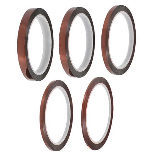 Garneck 5 Rolls High Tape Sublimation Thermal Adhesive Tape for Masking Soldering