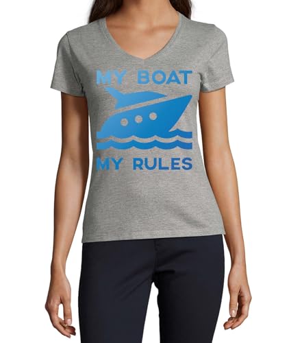 T-shirt femme My Boat My Rules pour vos journées en mer et voile