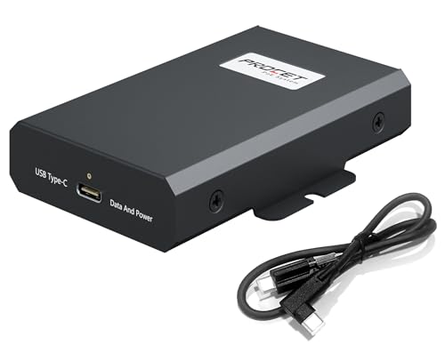 Procet PoE a USB C - Adaptador convertidor Gigabit 23W IEEE802.3AT PoE USB C, alimentación y transmisión de Red, Gran Temperatura de -20°C a 55°C para Tablets, iPad, portátiles, señalización, para VR