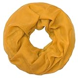 SoulCats® klassischer, leichter und einfarbiger Loop-Schal in der Farbe: senfgelb