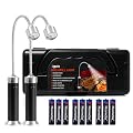 Xguis 2 Pack LED BBQ Grill Light with Strong Magnetic Base and 360° Flexible Gooseneck, Grilling Accessories Gifts for Father's Day Men&Dad, Fits Most Grills, 9 Batteries Included