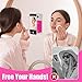 LDSXAY Suction Cup Phone Mount for MagSafe, Hands-Free Magnetic Phone Suction Grip for Selfies and Videos, Mirror Shower Phone Holder Compatible with iPhone 17/16/15/14/13/12 Series (Hot Pink)