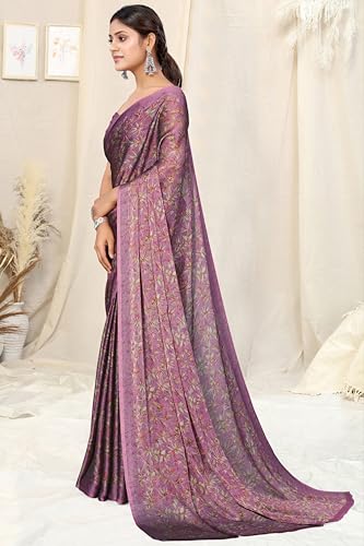 Image of MIRCHI FASHION Women's Ready to Wear 1 Minute Drape Chiffon Printed Saree with Blouse Piece