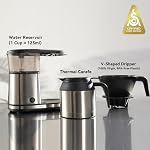Bonavita BV1500TS 5-Cup Drip Coffee Maker, One-Touch Pour, Auto Pause with Stainless Steel Double Wall Thermal Carafe, SCA Certified, Dishwasher Safe, BV1500TS