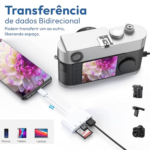 Hub Tipo C 3 em 1 Adaptador USB 3.0 Leitor de Cartão de Memória OTG para SD TF Micro SD Compatível c