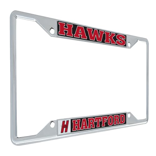 Desert Cactus University of Hartford Car Accessories Hawks Metal License Plate Frame and Tag Holder for Front or Rear of Car (Mascot)