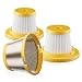 for Svoko Handheld Vacuum Cleaner Filter 3-Pack Compatible with LT-145 Cordless Handheld Vacuum Cleaner Replacement Parts HEPA Filter*2 & High-density stainless steel filter mesh*1 Yellow