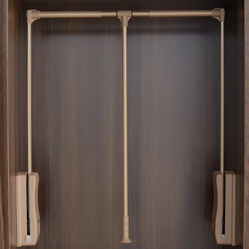 Tringle à vêtements réglable et rabattable pour placard trop haut