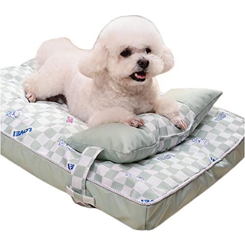 ペットベッド ふわふわ ベッドベット 犬 猫 角型 ペット オールシーズン ペットソファー ペット クッション 枕付き カバーを外せる枕付きペットベッド (M, ライトグリーン) (B0BY1TRY1B) Amazon価格推移・価格追跡