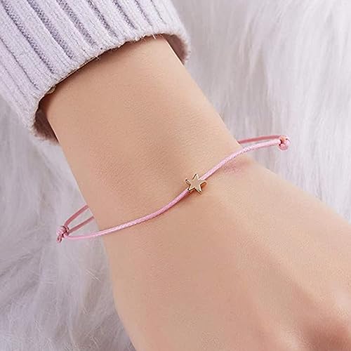 8 Stück Stern Freundschaftsarmband, Stern Seil Armbänder, Paar Armband, Filigranes Stern Armband, Gewebtes Stern Armband, Größenverstellbar Stern Armband für Frauen Mädchen, Für Gute Freunde, Kinder