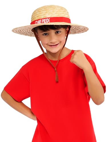 Rubies Rubies Offiziell Netflix One Piece Monkey D. Luffy Hut Kinderkostüm Größe One Size