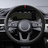 【SCHÖNES NEUES AUSSEHEN】Das sportliche Lenkrad hat das schmuddelige alte Rad Ihres Autos absolut brillant verwandelt, es schützt nicht nur Ihr Lenkrad, sondern verbessert auch das Aussehen Ihres Fahrzeuginnenraums