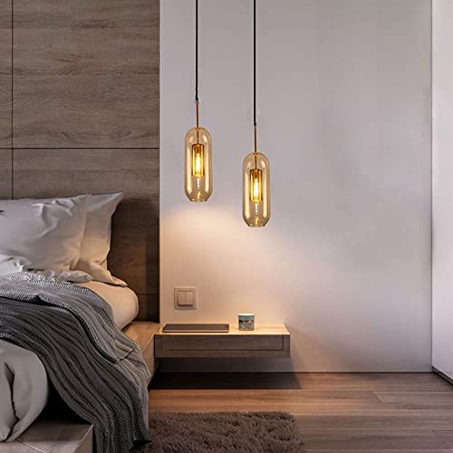 Chandelier cylindrique en verre de style scandinave pour intérieur - 7