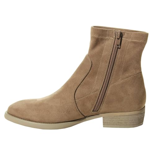 Image of VANELi Womens Henson Round Toe Zippered Casual Boots Ankle Low Heel 1-2 inch - Black