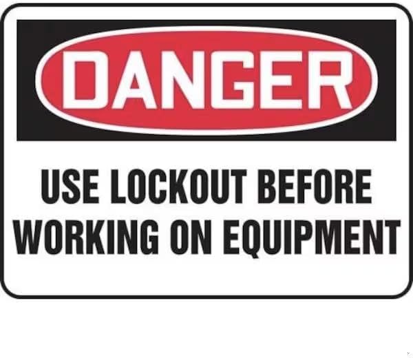 OSHA DANGER SAFETY SIGN USE LOCKOUT, Mfr: FRMLKT016XP-A