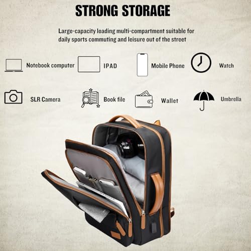 Image of Stylish Laptop Backpack for Men & Women with USB Charging Port, Compatible Laptop 15.5-inch